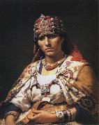 Frederick Arthur Bridgman Portrait of a Kabylie Woman, Algeria Spain oil painting artist